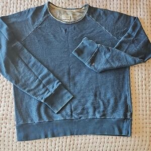 rag & bone "Distressed Denim" Look Crewneck Sweater